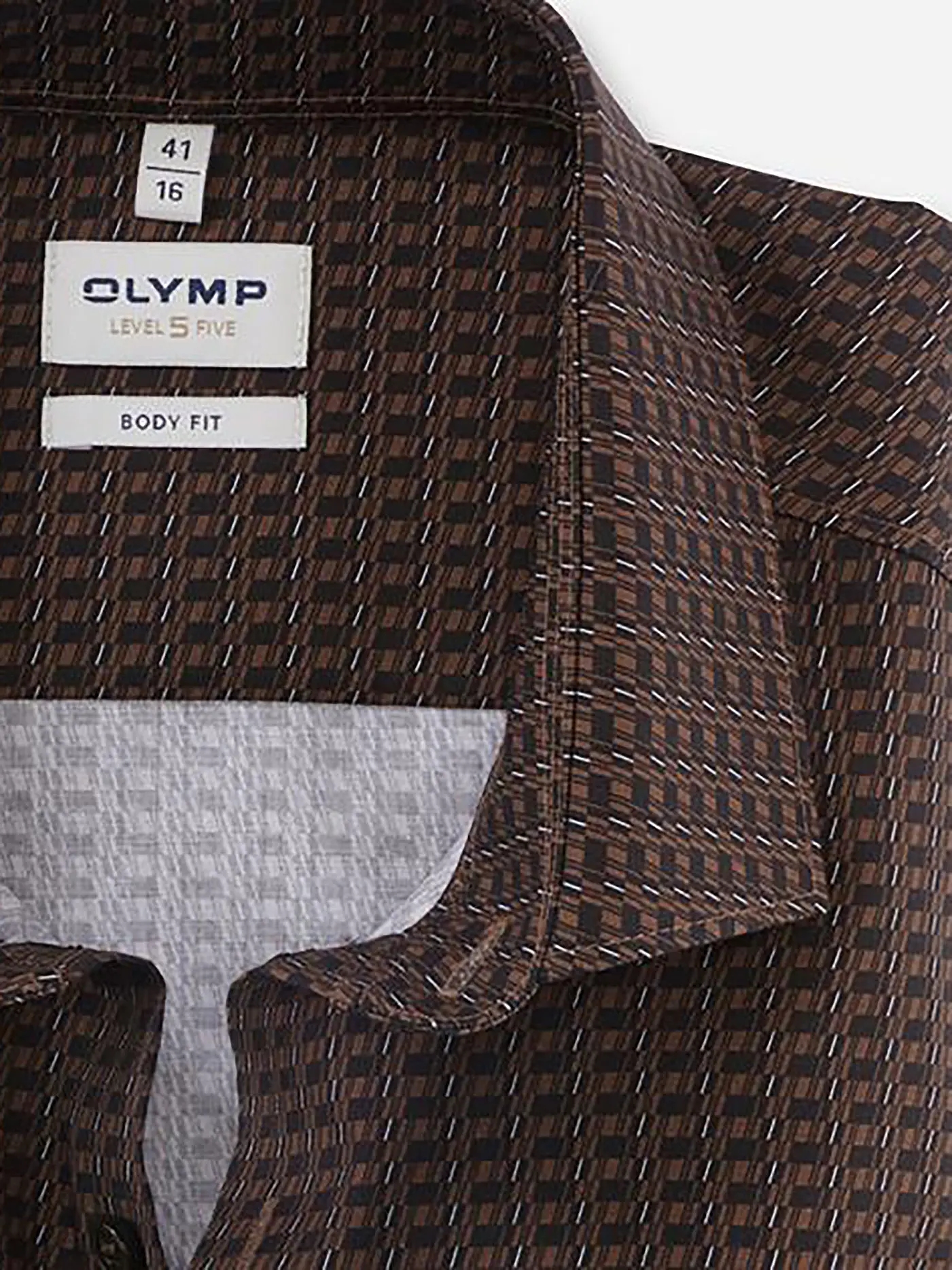 OLYMP LEVEL FIVE | Hemd Body Fit | braun